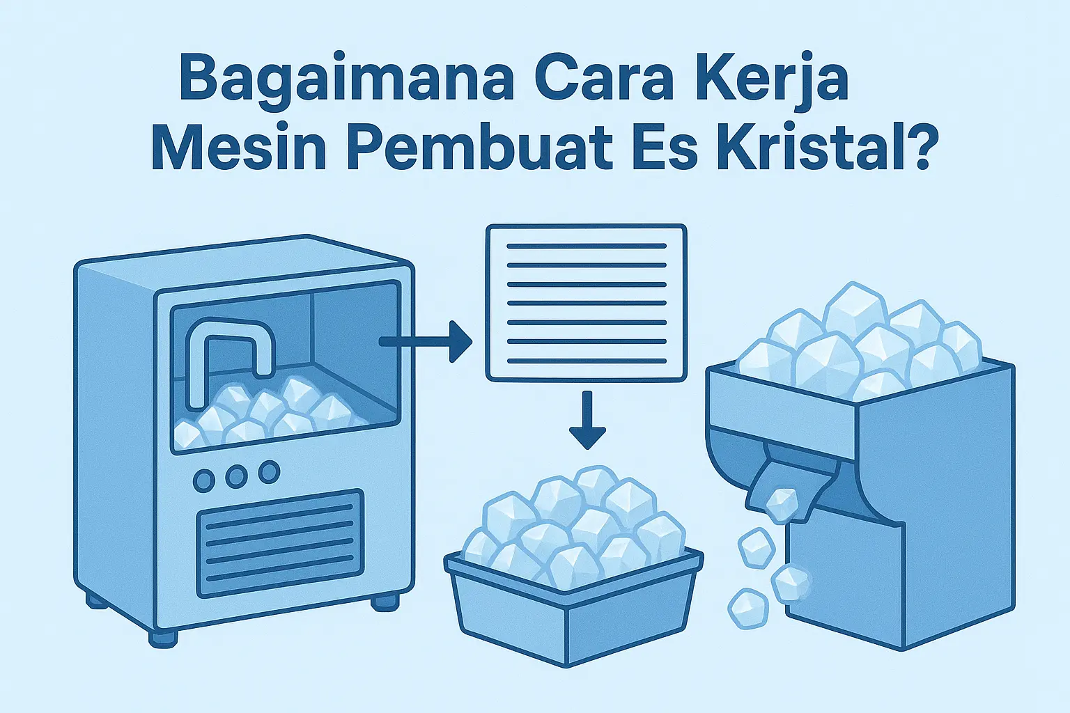 Bagaimana Cara Kerja Mesin Pembuat Es Kristal?