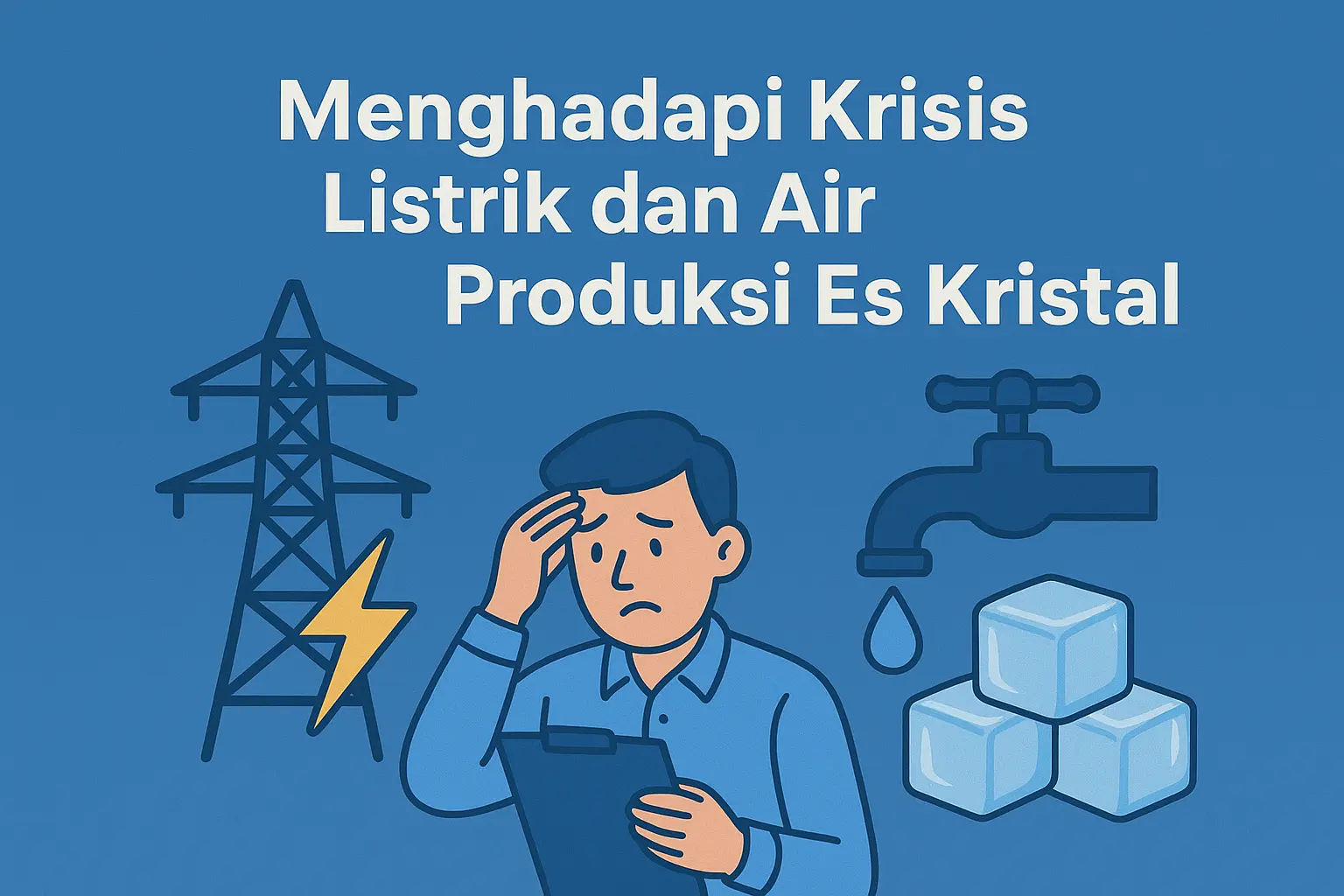 Menghadapi Krisis Listrik dan Air dalam Produksi Es Kristal